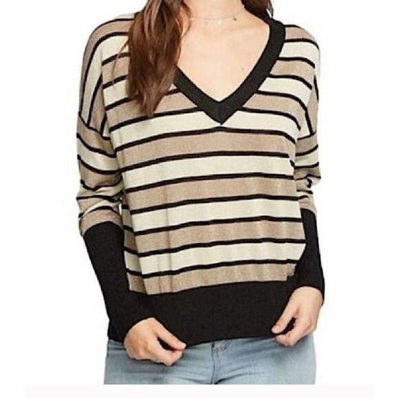 CHASOR Chaser Lurex M Striped Sweater CHA SOR - Picture 2 of 10